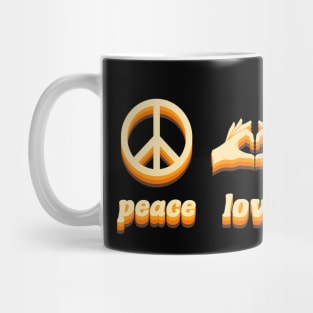 peace love rock and roll Mug